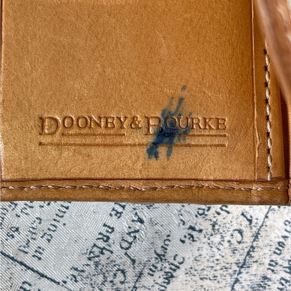 Dooney & Bourke  Leather and Canvas Trifold Wallet Gold Tone Hardware - Picture 11 of 13